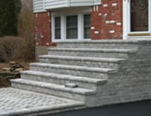 Architectural entry stoop — Cambridge pavers